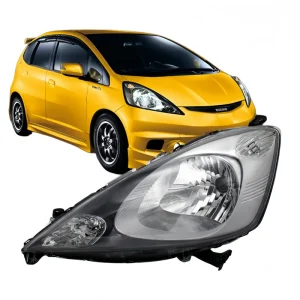 OEM Standard Car Headlight Semi Assembly With Integrated Turn Signal for Honda Fit Jazz Auto Halogen Front Head Lamp