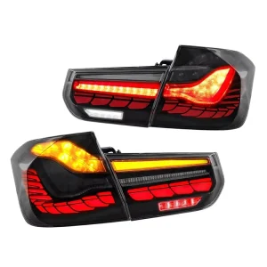 OLED Tail Lights For 3-Series F30/F35/F80 6th Gen Sedan Amber Sequential Turn Signals Red 3D Dynamic