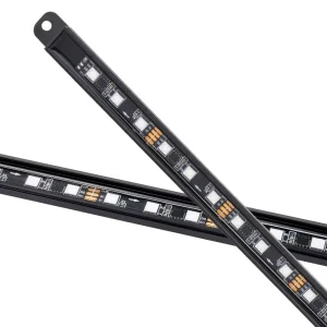 OPPLIGHT Aluminum LED Underglow Light Strip Red Brake Yellow Turn Signal White Reverse Light for Cars
