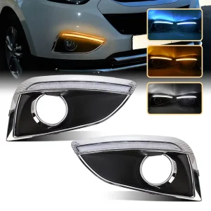 Oem New Items Day Running Light Drl Sequential Turn signal Three Color Lights for Hyundai IX35 Waterproof