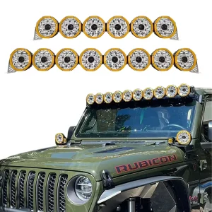 Off Road Flood Light Bar Driving Light Dual Color Ember IP68 Rated Universal Fitment