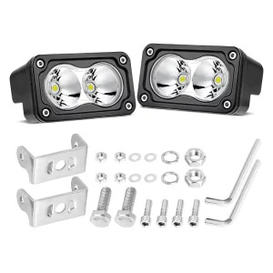 Off Road LED Pod Light Amber and White Pod Lights 12V LED Spot Light White LED Spotlight Bike Accessories for Off Road Vehicles