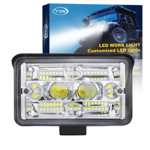 Off Road Light 54W LED Work Light Large Field of View 4 Inch 32 LEDs Square Car Light for Truck