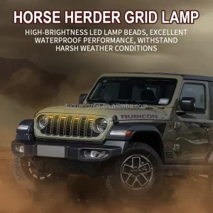 Off Road Upgrade Lights Auxiliary Driving Lights for Jeep Grille Lights JL LED Horse Herder Grid Lamp