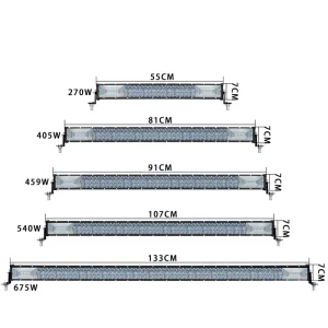 Off road Led Light bar 21” 31” 42” 52” High Power 270w 405w 540w 675w with Flashing Curved Led Light bar for jeep Truck