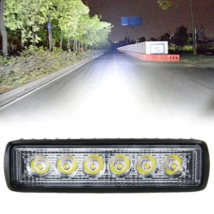 Off-road Lighting Car LED Work Light 18W 12V Floodlight Linear Roof-mounted Spotlight Fitment