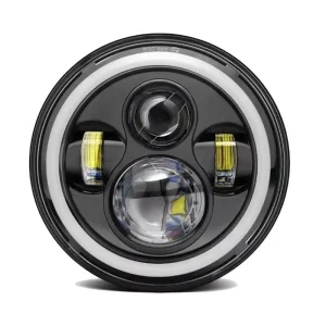 Off road Vehicle Modified Headlights for Wrangler 7 inch RGB Angel Eyes 4 Lenses Aperture Dazzling Daytime Running