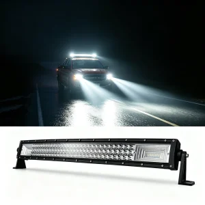 Offroad 4×4 SUV ATV Spot Beam Laser LED Light Bar 22/32/42/52 Inch Curved IP67 Waterproof Diecast Aluminum Housing Universal