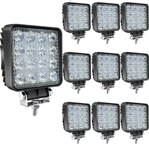 Offroad Led Work Lights 4inch 48W Automotive Waterproof Spot Beam Driving Worklight 12 V for Boat Car Truck