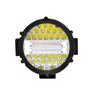 Offroad Truck Round Led Driving Lamp Focos Led 7inch 50w Blue and Red Strobe Led Work Light for Car Luces Led Para Automovi
