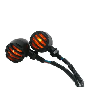 One Pair Two Pieces Motorcycle Plastic Turn Signal Indicator Light Lamp Chopper Bobber CAFE RACER