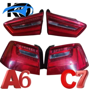 Original Used A6 Auto Tail Light Assembly 4GD945094 4GD945095 Outer Inner Plug and Play Genuine Car LED Taillight for Audi A6 C7