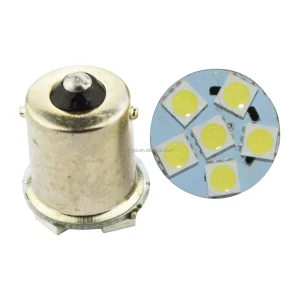 Others Car Light Accessories New 12V White P21W BA15S 1156 6smd 6Led 5050 Car Turn Signal Lamp Auto Led Lighting