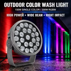 Outdoor High Bright Waterproof RGB LED Flood Light Aluminum IP66 DC24V AC85 265V Landscape Decoration Durable Light