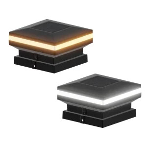 Outdoor LED Post Light Patio Post Lamp Pathway Fixture Exterior Pillar Glass Fence Post Caps Lights