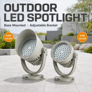 Outdoor LED Spotlight 3W 6W 9W IP65 Rating High Brightness Adjustable Bracket for Commercial Complex Pathway Landscape