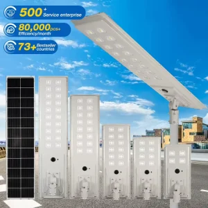 Outdoor Road Lamp Ip66 Waterproof 100W 200W 300W 500W 800W Integrated All in One Project Solar Led Street Light
