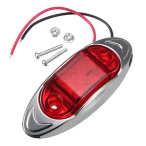 Oval 12V 24V Amber Red 6 LED Truck Trailer Side Marker Light Lamp for Car Truck Trailer Lorry Van Pickup