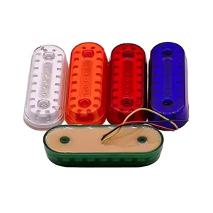 Oval LED Side Marker Light Neon Halo Ring Trailer Clearance Lamp Dual Color Turn Signal Indicator Light for Truck RV 12V 24V