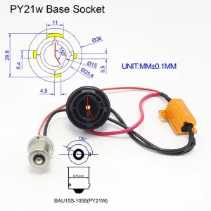 P21w LED Bulb Canbus 1156 Load Resistor Harness Anti Hyper Flash Fix Decoder for Turn Signal Light Ba15s Py21w Bau15s Indicator