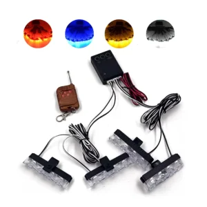 P993 Grill Emergency Warning Lights Wireless Remote Car LED Flash Strobe Light 12V Car LED Flash Lights Blue Red Yellow White