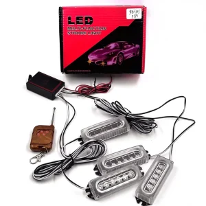 P995 Wireless Remote Control Auto Red Blue Car Front Bumper Grille Flash Warning Signal Light Strobe Emergency LED Blue Lights