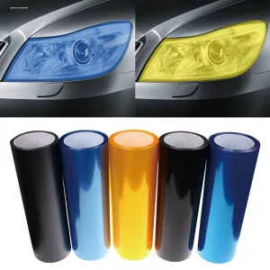 PET Headlight Tint Film Chameleon Smoke Black Yellow Purple Color Change Car Light Wrap Vinyl OEM Taillight Film