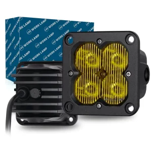 PL 3 Inch Yellow Driving Light LED Cube Light 20W 6000K Off Road Flush Mount LED Work Lamp
