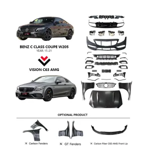 PP Injection Exterior Kit for Mercedes Benz GLC X253 GLE W167 GLS X167 Styling Parts