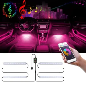PUERXIN Auto Accesorios Luces Interior Luces Led Para Interior De Autos Rgb Ambient Light Car Interior Atmosphere LED Lights