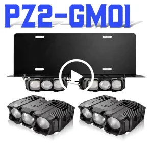 PZ2 GM01 60000LM 3570 Chip Auxiliary Lights Plate License Lights Led Projector Lens IP68 Waterproof Car Driving Lights