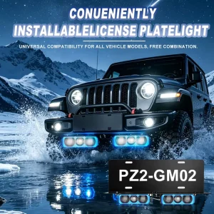 PZ2 GM02 210W 6000K Plate License Lights Auxiliary Light Led Headlight Led Projector Lens 5050 Chip IP68 Waterproof Lamp