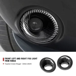 Pair Fog Lamp Surround Trim Rings Gloss Matte Forged Multi-finish Carbon Fiber 1mm Thick 100% C Content Dodge