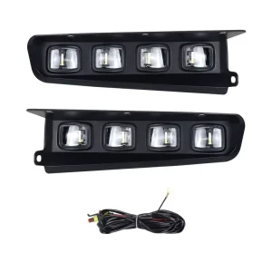 Pair LED Fog Light Daytime Running Light Front Bumper Lamp for Ford Bronco