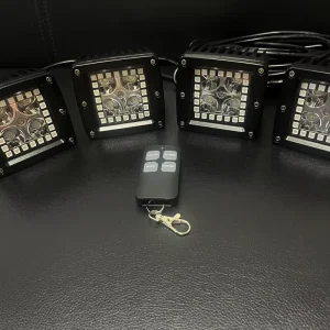Party Lights 4wd 3inch RGB LED Work Light Square Car Led Spotlight 4×4 Off road Fog Light Car Accessories 12V