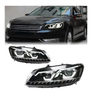 Passat B7 US Spec V5 DRL LED Upgrade Headlights Turn Signal Head Lamp Assembly Signal Auto Accessories for Volkswagen