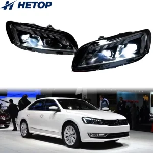 Passat Headlights LED Lens Upgrade Front Lamp Car Accessories Plug and Play DRL for Volkswagen