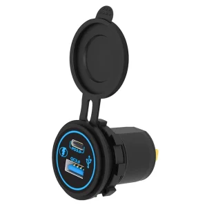 Passenger Truck Bus Seat 12 24V Waterproof Fast Charging USB Port Charger Outlet Socket with Dual USB Type C PD3.0 QC3.0