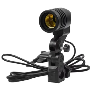 Photography Adapter Accessories E27 Screw Single Bulb Holder Light AC Socket Studio Light Mount Stand Umbrella Holder