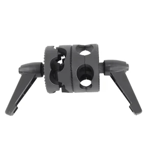Photography Dual Swiveling Plastic Grip Head Holder Bracket Mounting Adapter Light Stand Extension Boom Arm Reflector