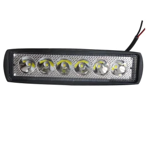 Plastic 12V 18W 6 Inch Waterproof White LED Headlight Motorcycle LED Light Bar Work Light