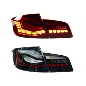 Plug Play for BMW 5 Series F10 F18 Smoked Dynamic DRL Sequential Turn Signal Dragon Scale LED Tail Lamp Assembly