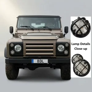 Plug-and-Play LED Lamp Kit for Land Rover Defender 90 110 Front Rear Signal Stop Fog Reverse License Plate with Covers