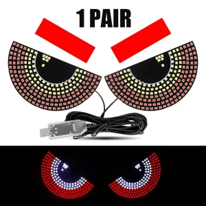 Popular Devil’s Eye Decorative Lights Rear Window Expression Lights LED Light Board USB Plugs Car Interior Accessories