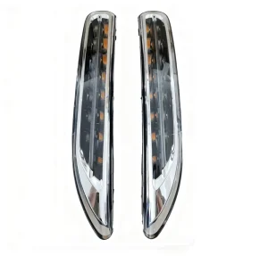 Porsche Cayenne Front Bumper Daytime Running Turn Signals LED 12V Plug-and-Play OE 95863118100 95863118200
