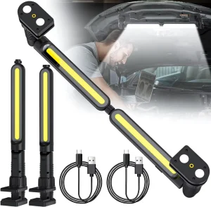 Portable Bright Rechargeable LED Workshop Work Light Magnetic Bar 180 Beam Angle 6000K Daylight Underhood Repair