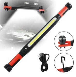 Portable COB LED Magnetic Work Light Rechargeable Cordless Inspection Lamp for Garage Repair Emergency Use