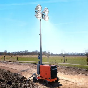 Portable Diesel Generator With Flood Lights Lighting Tower 5m Mobile Light Tower