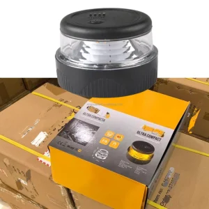 Portable Rechargeable Traffic Safety High Beam Flashing Strobe Light for Cars and Road Hazards Emergency Warning Lights