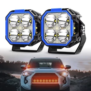 Powerful Auxiliary Square 3inch Side Shooter Spotlight 4×4 Truck LED Driving Light Pods Off Road for Car SUV UTV Motorcycle